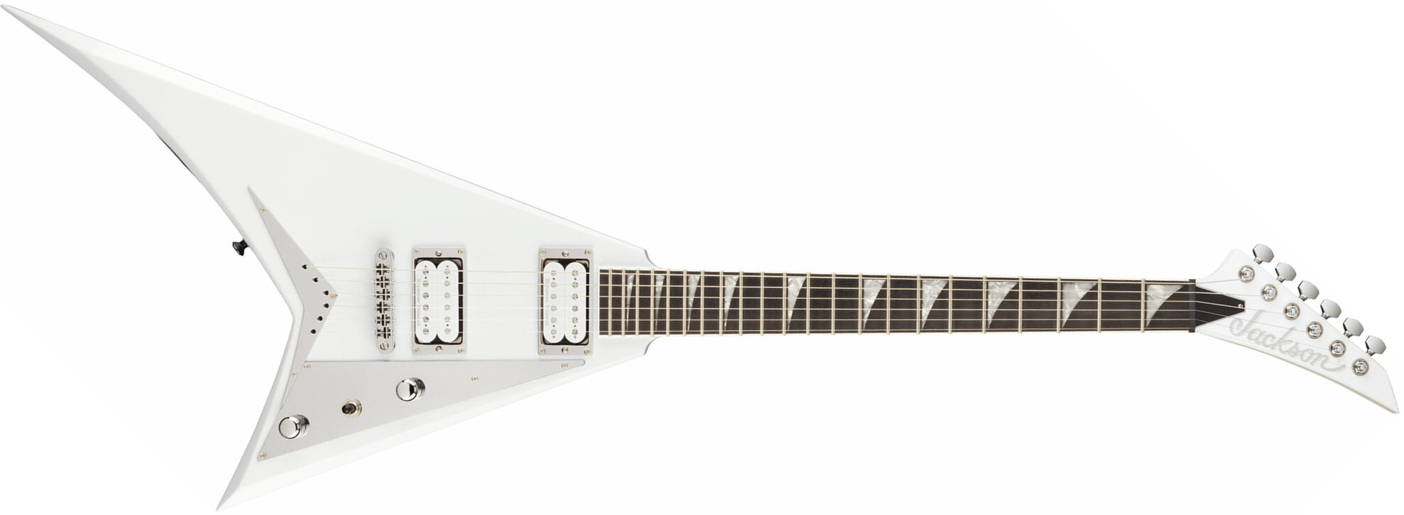Jackson Rhoads Rrt Mj Jap 2h Seymour Duncan Ht Eb - Snow White - Metal electric guitar - Main picture