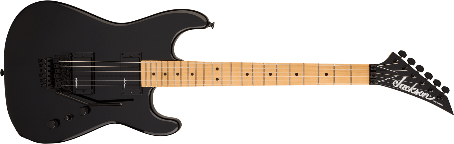 Jackson San Dimas Sd1 Hh Fr Mpl Pro Origins 1985 Mex 2h Fr Mn - Gloss Black - Str shape electric guitar - Main picture