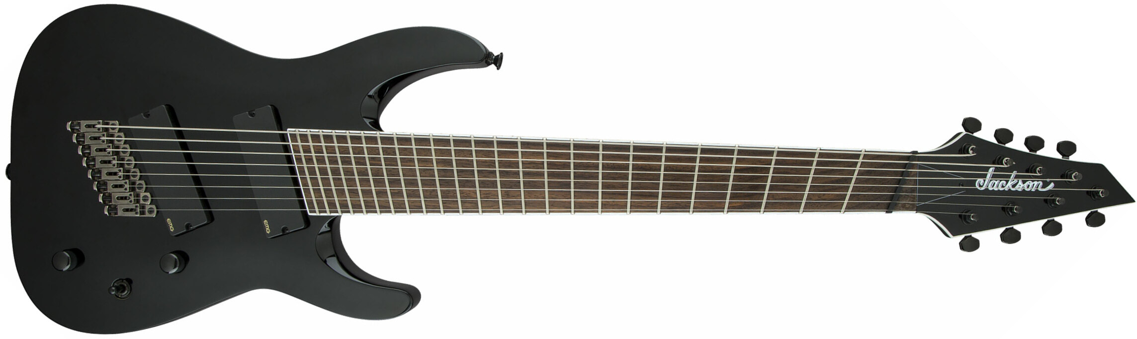 Jackson Soloist Arch Top Slat8 Ms X Mah 2h Ht Lau - Black - 8 and 9 string electric guitar - Main picture