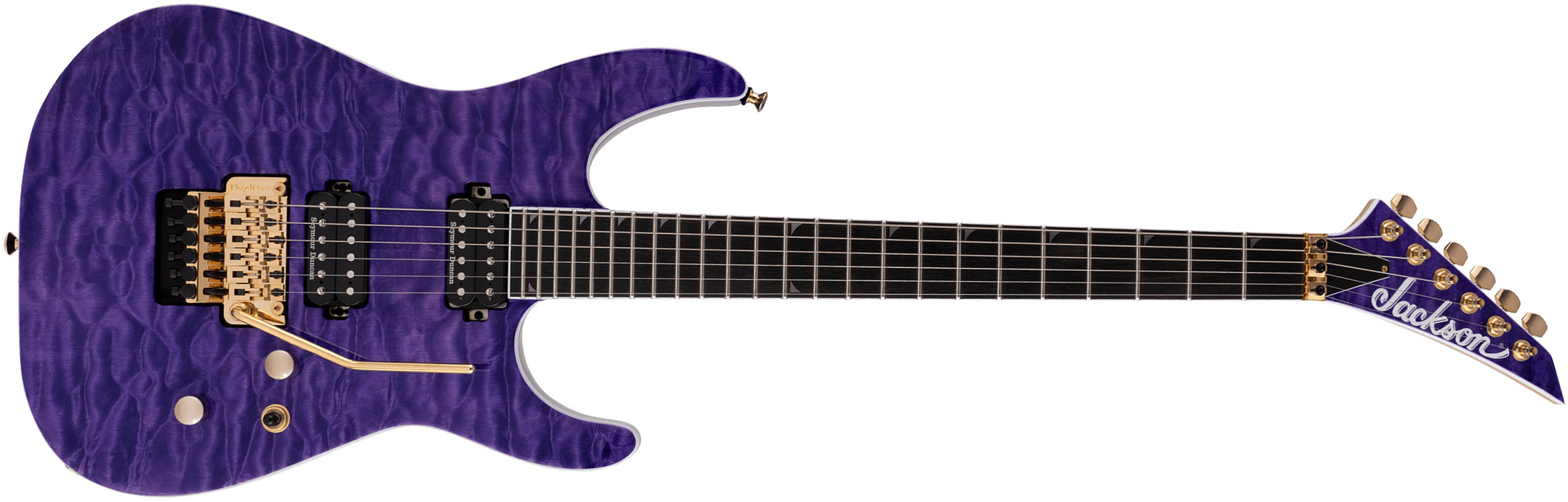 Jackson Soloist Sl2q Mah Pro 2h Seymour Duncan Fr Eb - Transparent Purple - Str shape electric guitar - Main picture