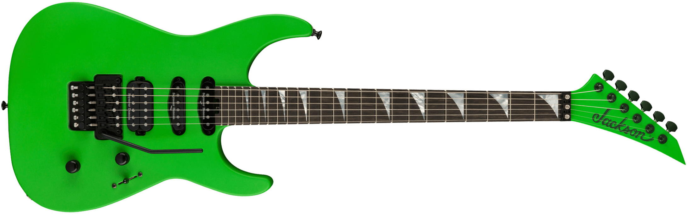 Jackson Soloist Sl3 American Series Usa Hss Seymour Duncan Fr Eb - Satin Slime Green - Str shape electric guitar - Main picture