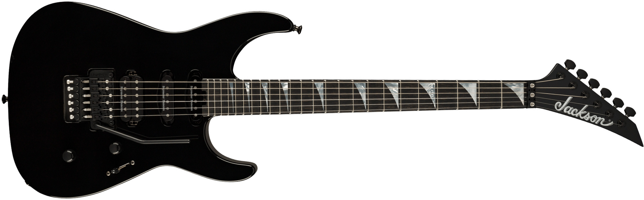 Jackson Soloist Sl3 American Series Usa Hss Seymour Duncan Fr Eb - Gloss Black - Str shape electric guitar - Main picture
