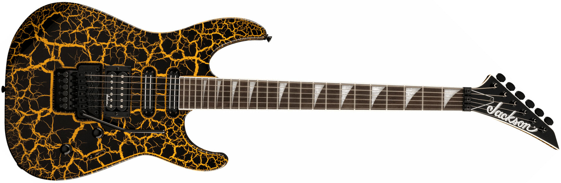 Jackson Soloist Sl3x Dx Hstst Fr Lau - Yellow Crackle - Str shape electric guitar - Main picture