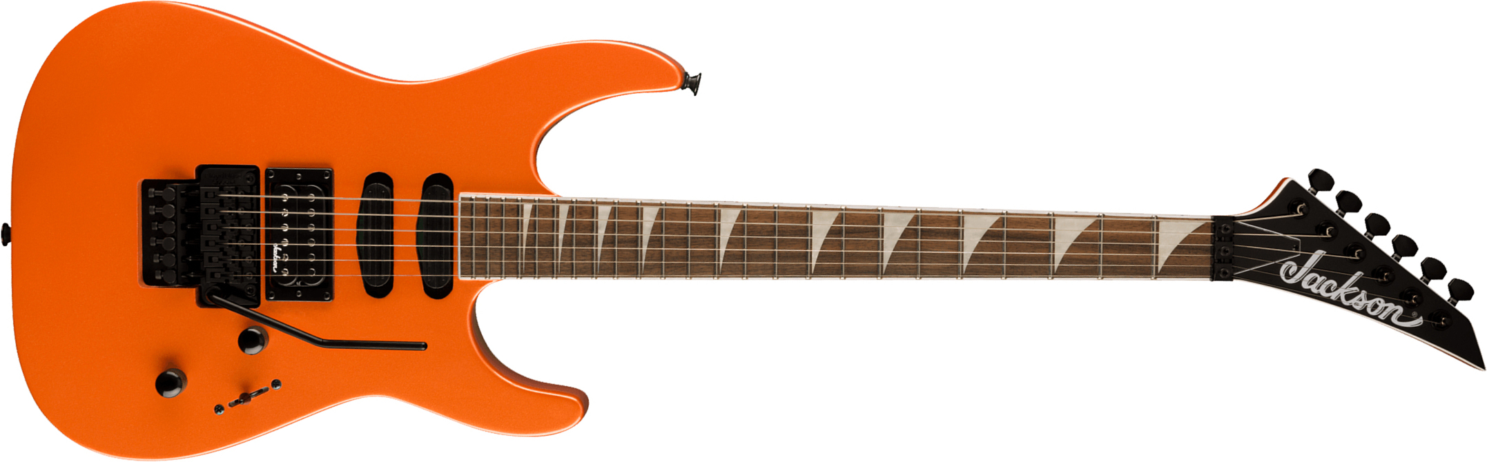 Jackson Soloist Sl3x Dx Hstst Fr Lau - Lambo Orange - Str shape electric guitar - Main picture