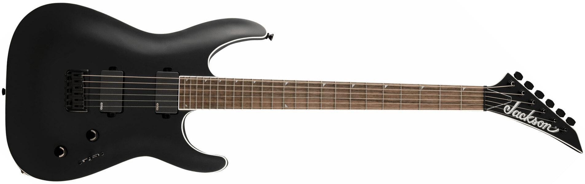 Jackson Soloist Sla6 Dx Baritone 2h Emg Ht Lau - Satin Black - Baritone guitar - Main picture