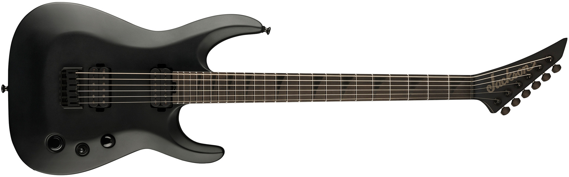 Jackson Soloist Slat Ht6 Baritone Pro Plus Xt 2h Seymour Duncan Eb - Satin Black - Baritone guitar - Main picture