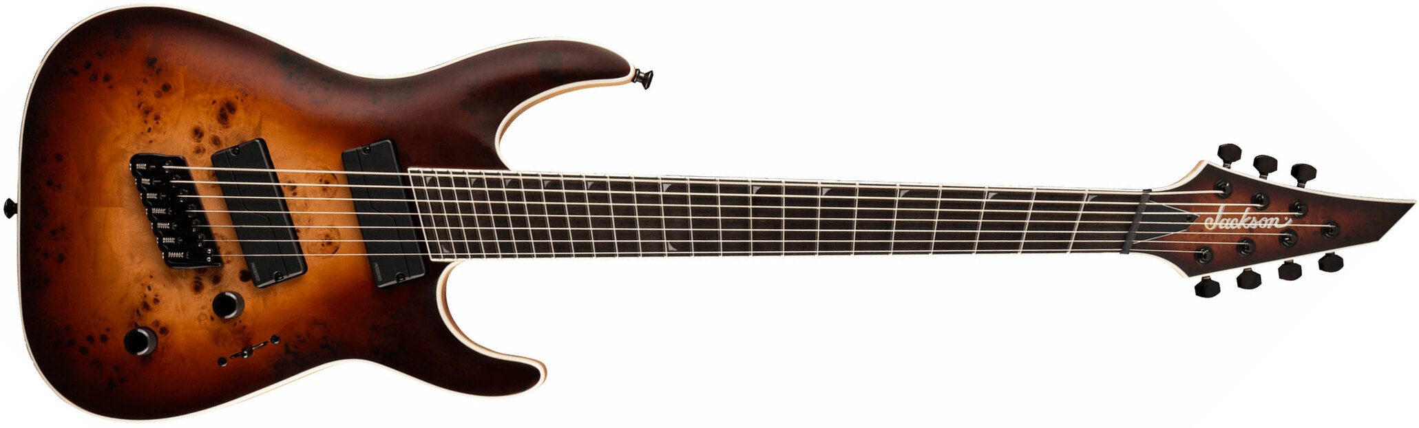 Jackson Soloist Slat7p Ht Ms Concept 7c Ff 2h Fishman Fluence Modern Eb - Satin Bourbon Burst - 7 string electric guitar - Main picture