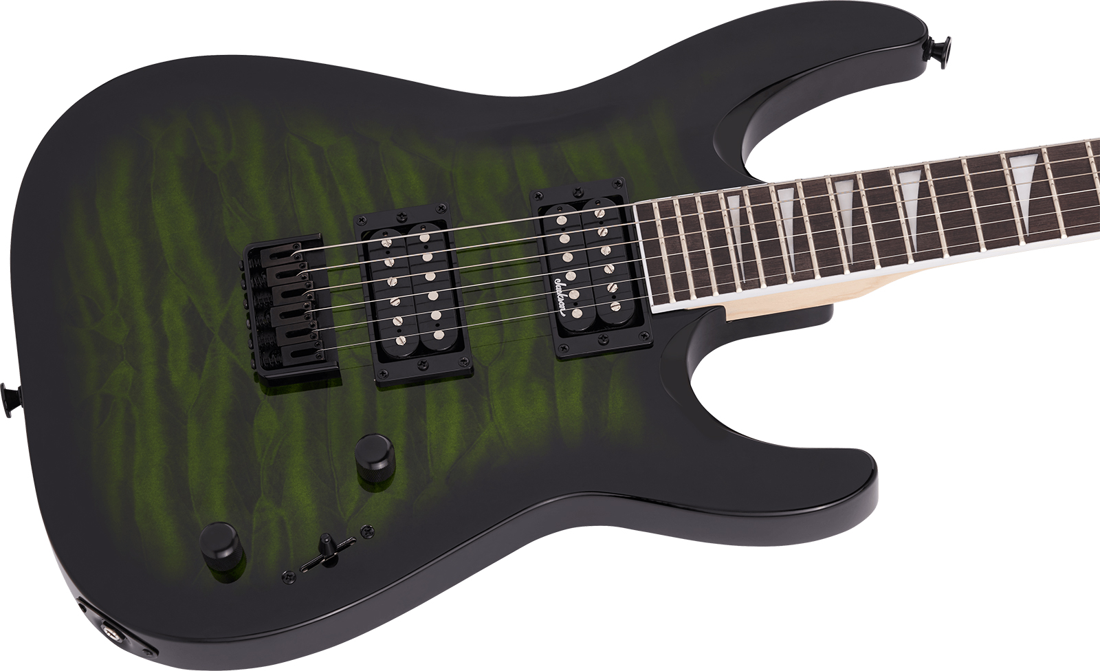 Jackson Dinky Arch Top Js32q Dka  Ht 2h Ama - Trans Green Burst - Metal electric guitar - Variation 2