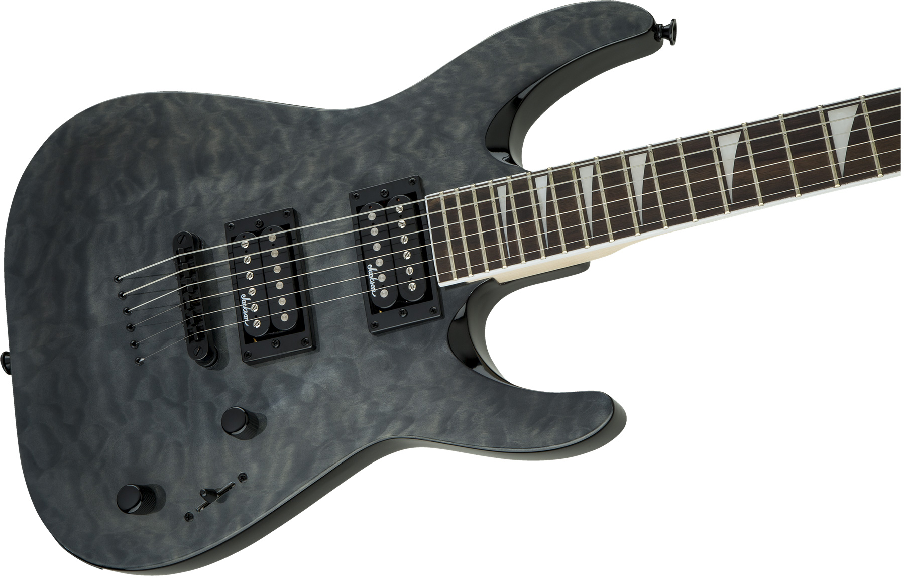 Jackson Dinky Arch Top Js32tq Dka  Hh Ht Ama - Transparent Black - Metal electric guitar - Variation 2