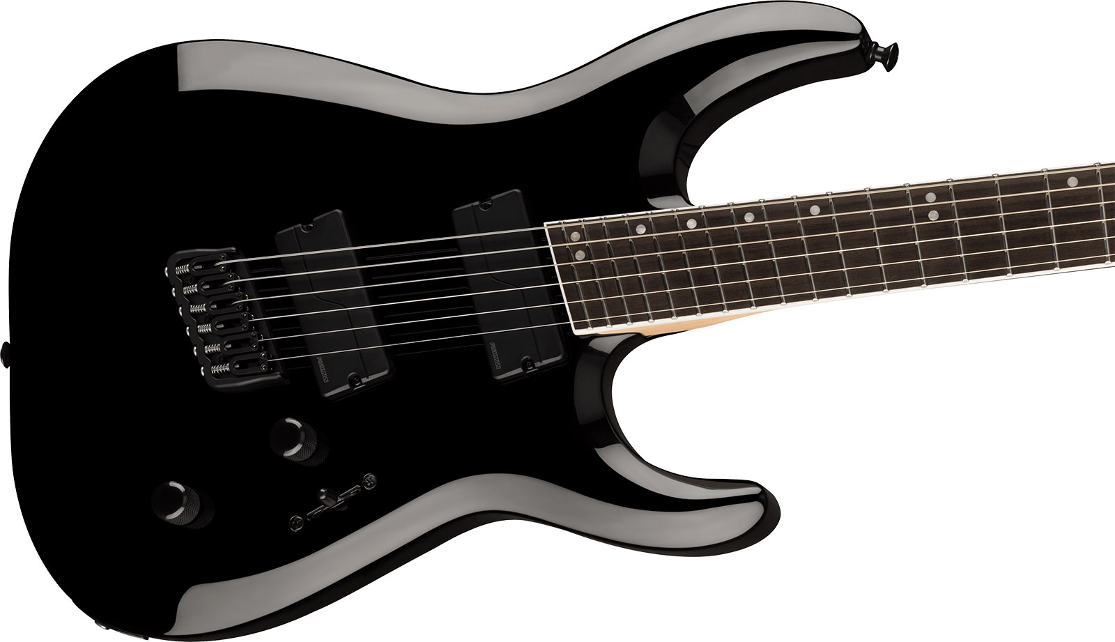 Jackson Dinky Dk Modern Ms Pro Plus Ht6 Cor Mulstiscale 2h Fishman Fluence Modern Eb - Gloss Black - Multi-Scale Guitar - Variation 2