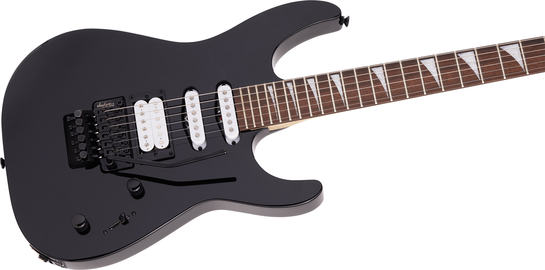 Jackson Dinky Dk3xr Hss Fr Lau - Gloss Black - Str shape electric guitar - Variation 2