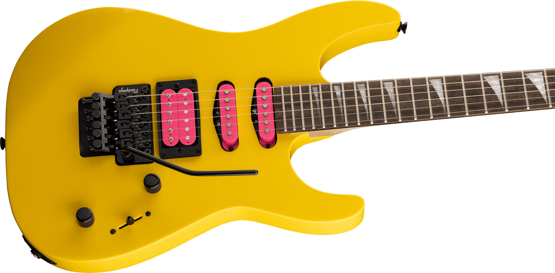 Jackson Dinky Dk3xr Hss Fr Lau - Caution Yellow - Str shape electric guitar - Variation 2