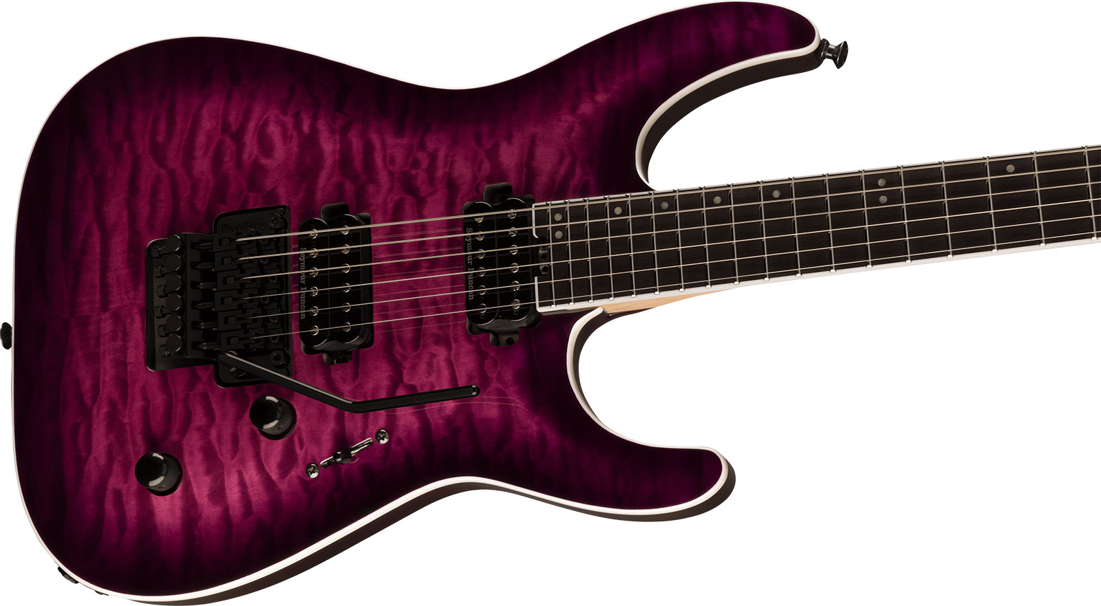 Jackson Dinky Dkaq Pro Plus 2h Seymour Duncan Fr Eb - Transparent Purple Burst - Str shape electric guitar - Variation 2