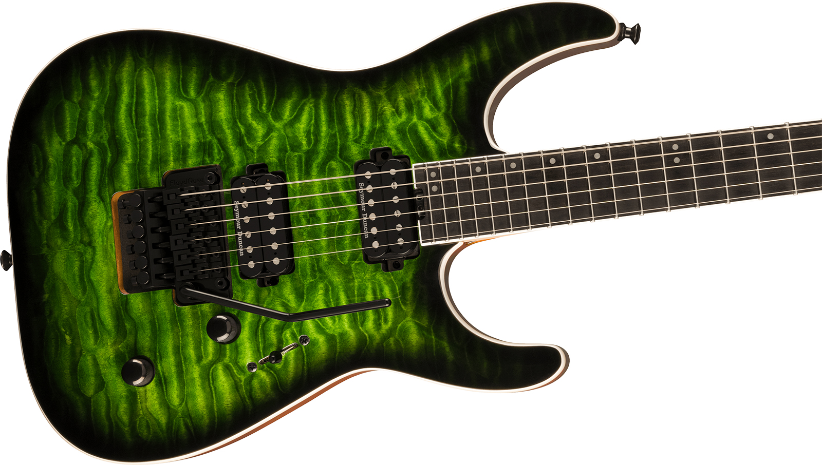 Jackson Dinky Dkaq Pro Plus 2h Seymour Duncan Fr Eb - Emerald Green - Metal electric guitar - Variation 2