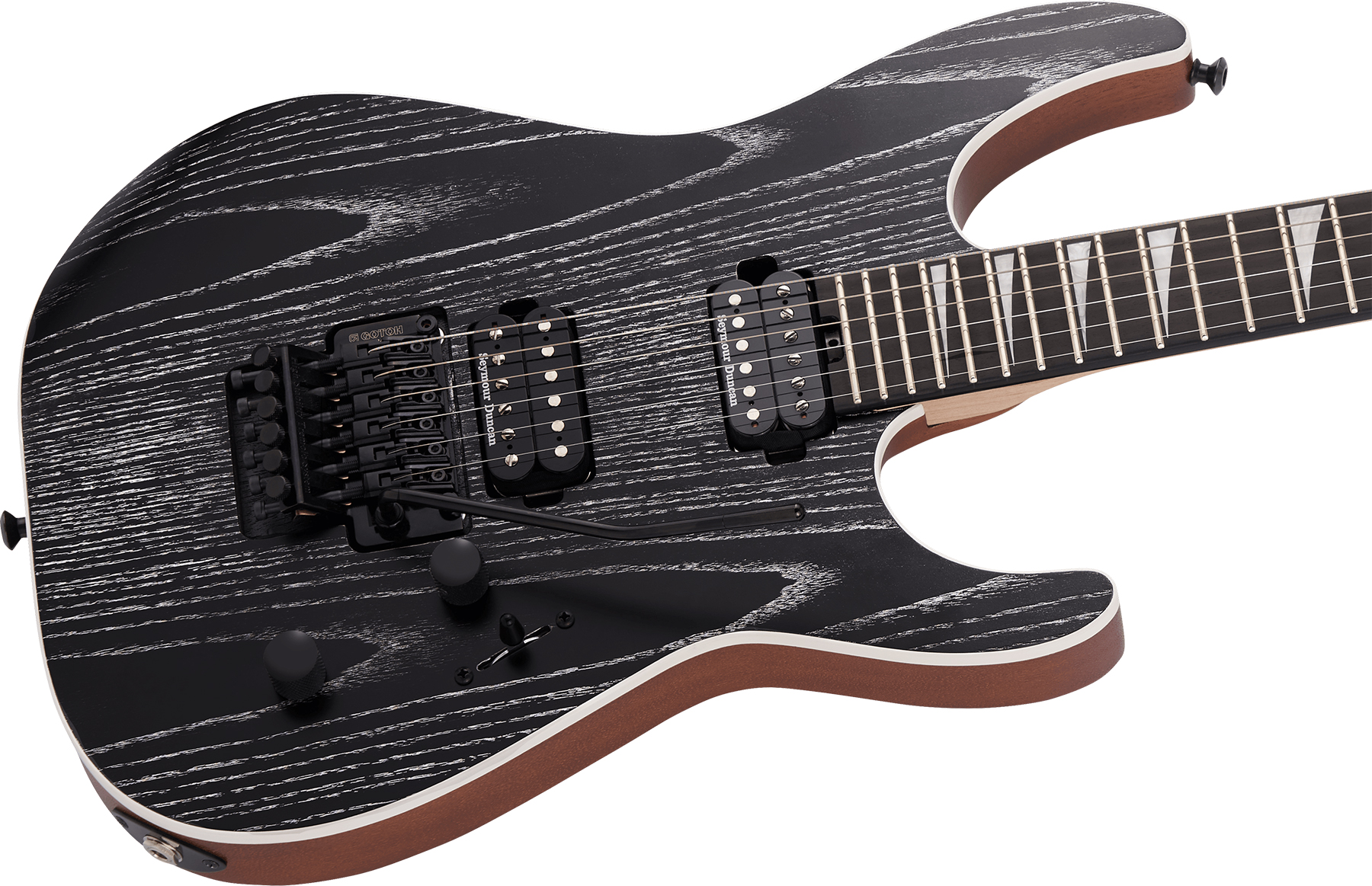 Jackson Dinky Dkra Mj Jap 2h Seymour Duncan Fr Eb - Matte Black Ash - Str shape electric guitar - Variation 2