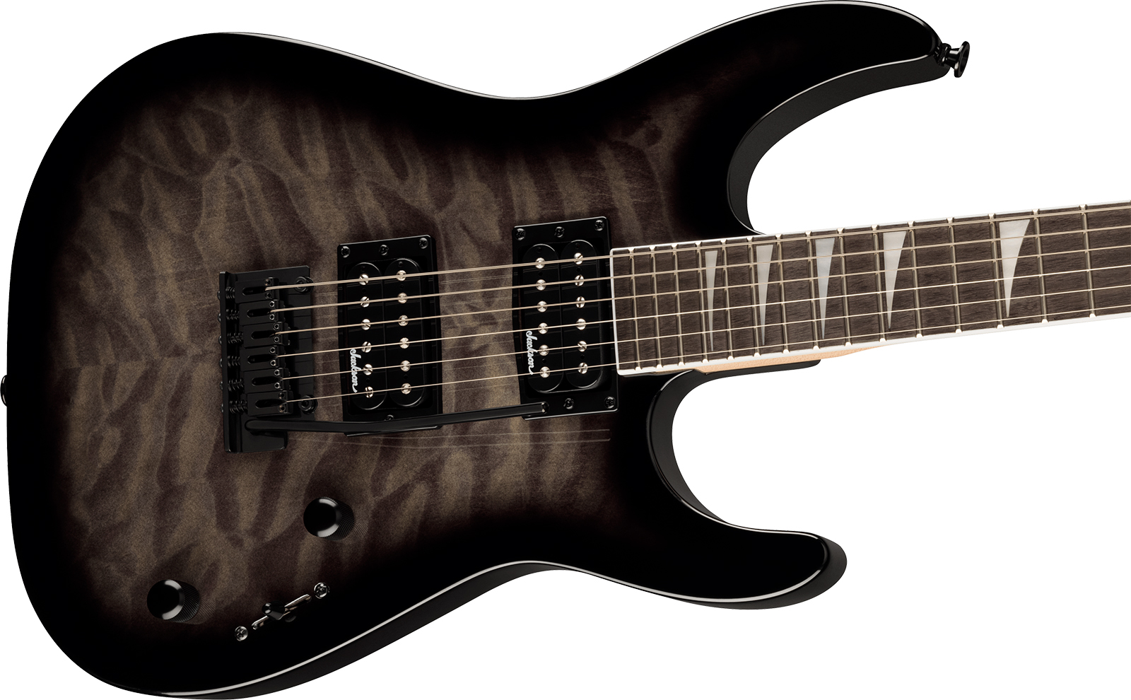Jackson Dinky Js20 Dkq 2pt 2h Trem Ama - Transparent Black Burst - Str shape electric guitar - Variation 7