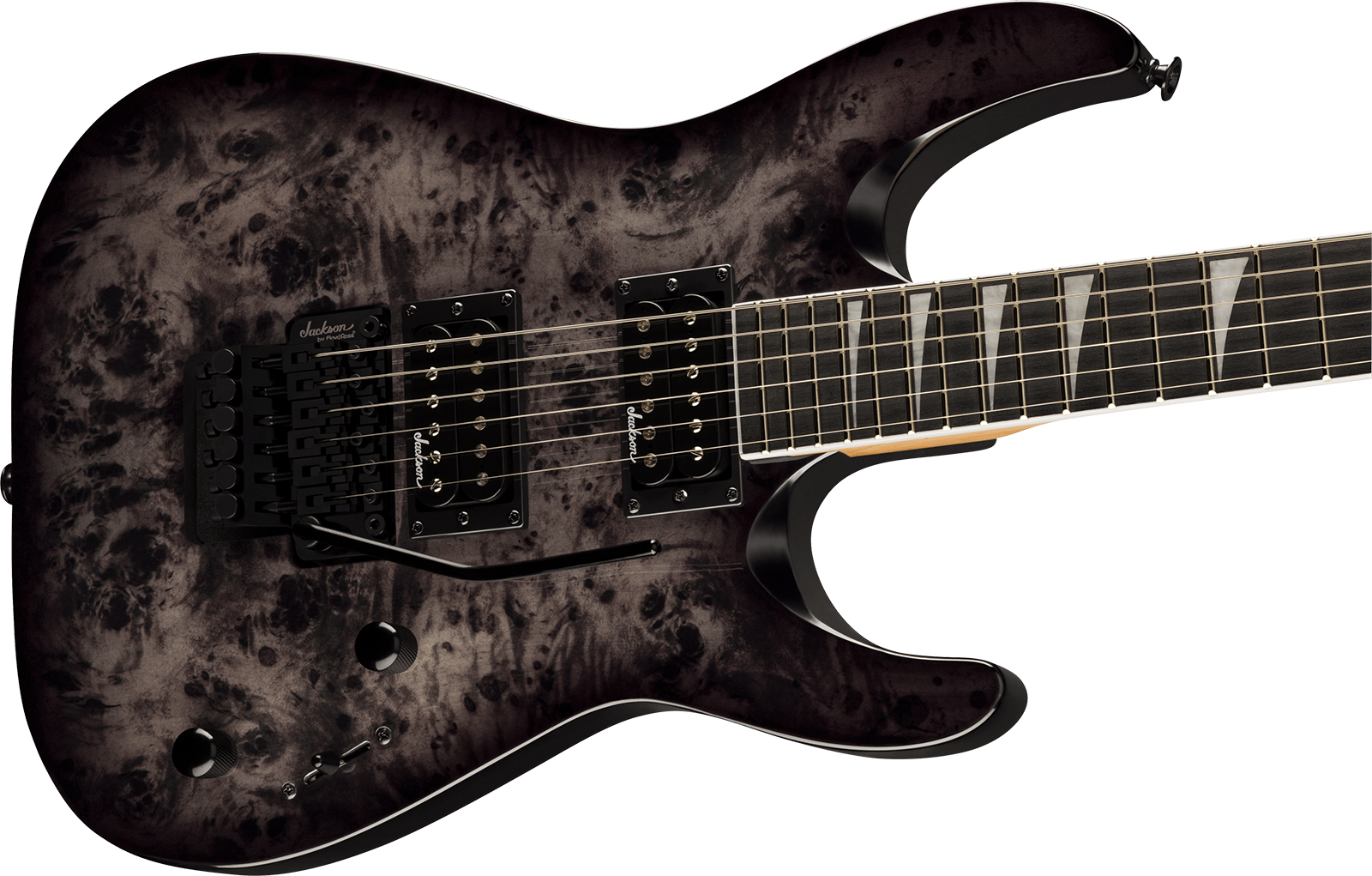 Jackson Dinky Js32 Dkap 2h Fr Ama - Transparent Black - Str shape electric guitar - Variation 2