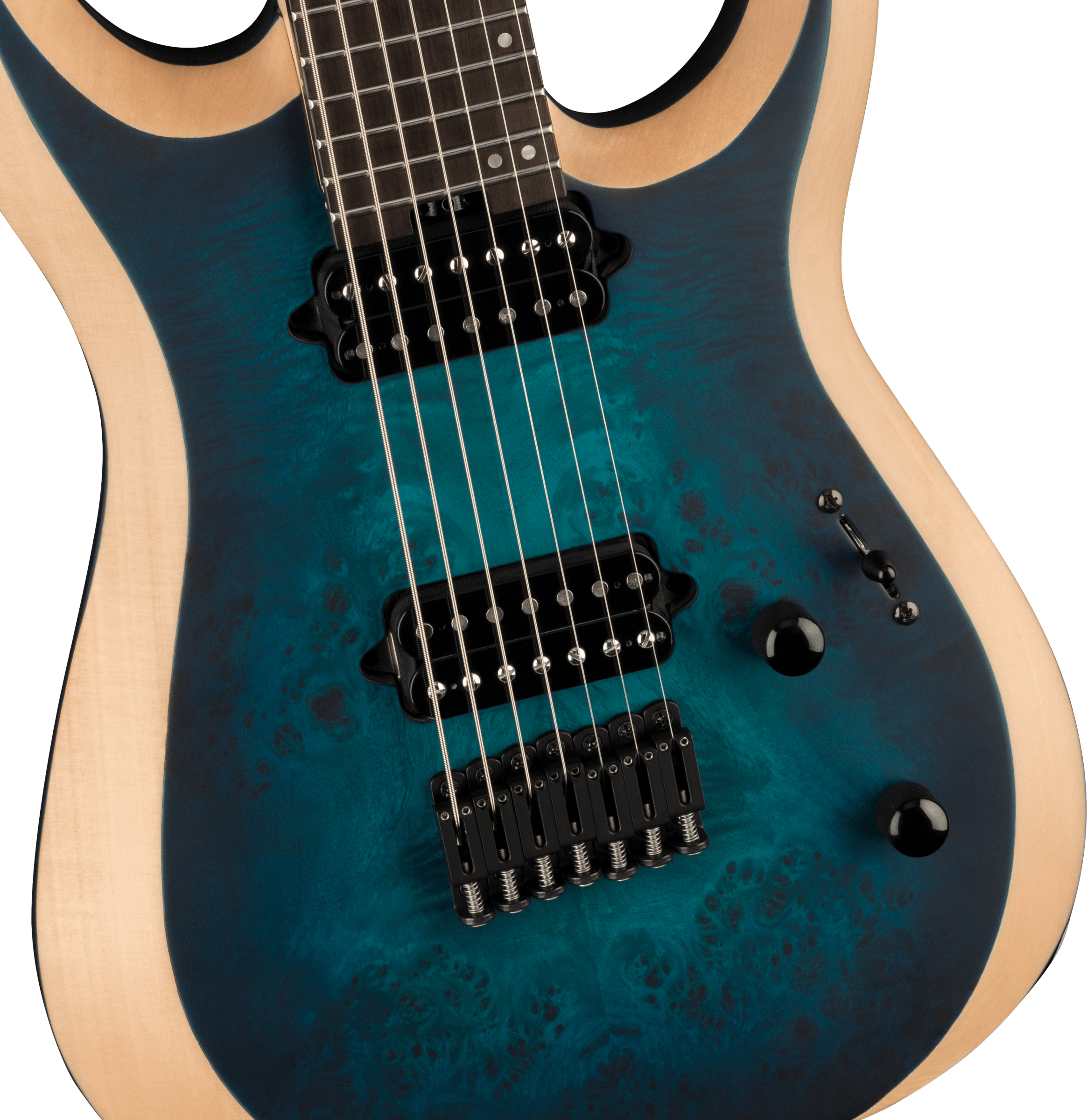 Jackson Dinky Mdk7p Pro Plus 2h Bare Knuckle Eb - Chlorine Burst - 7 string electric guitar - Variation 2