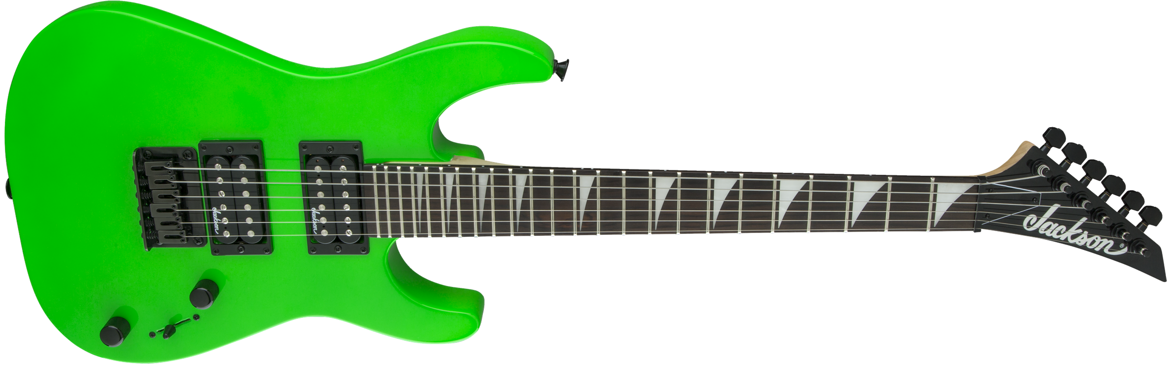 Jackson Dinky Minion Js1x Diapason Court Hh Ht Ama - Neon Green - Electric guitar for kids - Variation 2