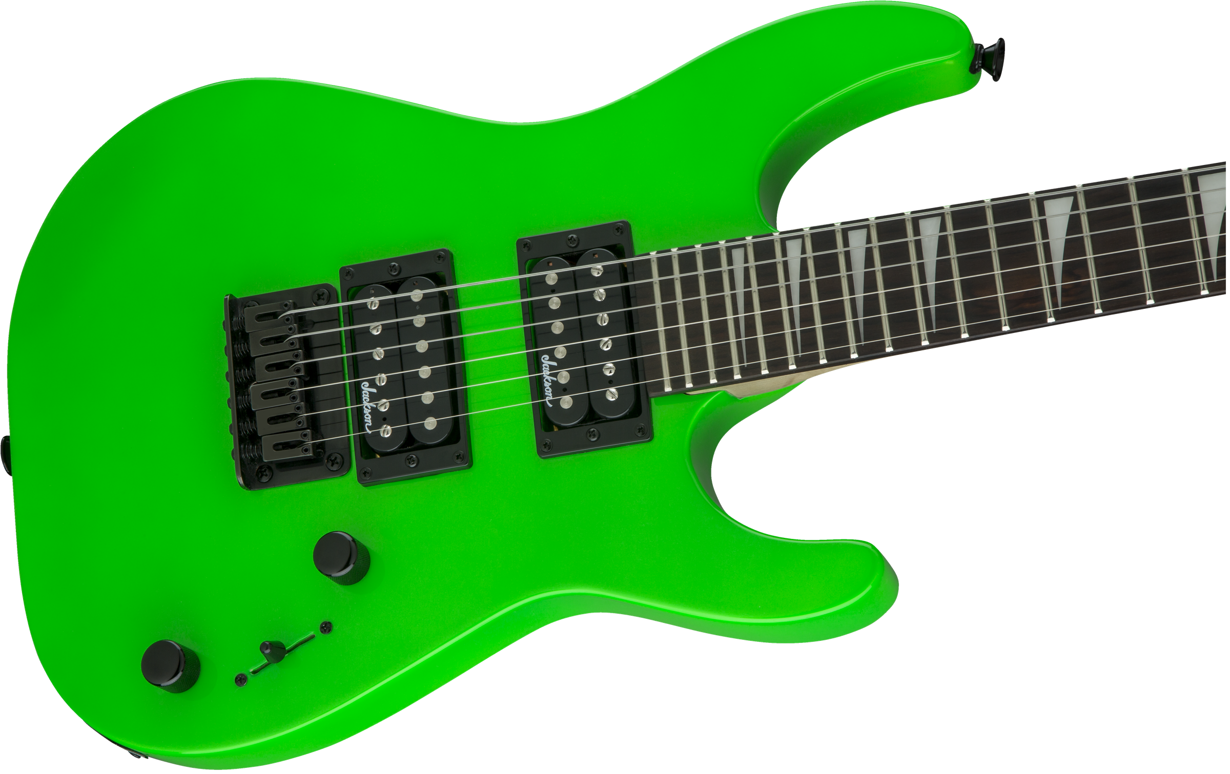 Jackson Dinky Minion Js1x Diapason Court Hh Ht Ama - Neon Green - Electric guitar for kids - Variation 4