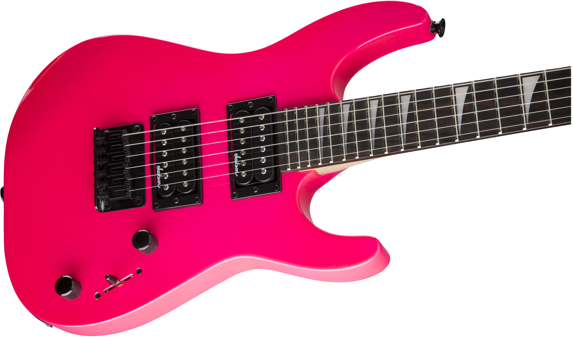 Jackson Dinky Minion JS1X neon pink Electric guitar for kids pink