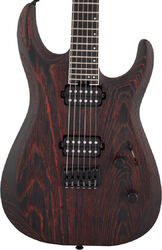 Baritone guitar Jackson Pro Dinky DK Modern Ash HT6 - Baked red