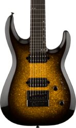 7 string electric guitar Jackson Pro Plus Dinky DK Modern EVTN7 - Gold sparkle