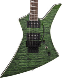 Metal electric guitar Jackson Kelly KEXQ - Transparent green