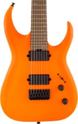 7 string electric guitar Jackson Misha Mansoor Pro Juggernaut HT7 - Neon orange
