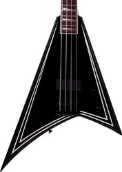 Solid body electric bass Jackson X Series RRB IV Rhoads Bass - Black with White Pinstripe