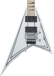 Metal electric guitar Jackson Rhoads RRX24M - White with black pinstripes