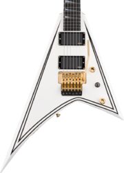 Metal electric guitar Jackson RR24MG MJ Series Randy Rhoads - white with black pinstripes