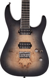 Str shape electric guitar Jackson Pro Soloist SL2P MAH HT - Trans. black burst