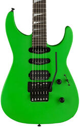 Str shape electric guitar Jackson American Soloist SL3 - Satin slime green