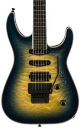 Str shape electric guitar Jackson Pro Plus Soloist SLA3Q - Amber blue burst