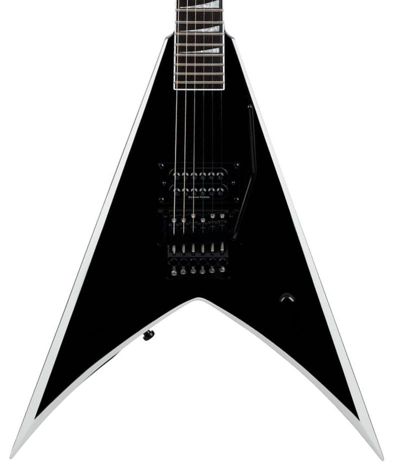 Signature electric guitar Jackson Wes Borland Pro King V KV - Black w/ White Bevels