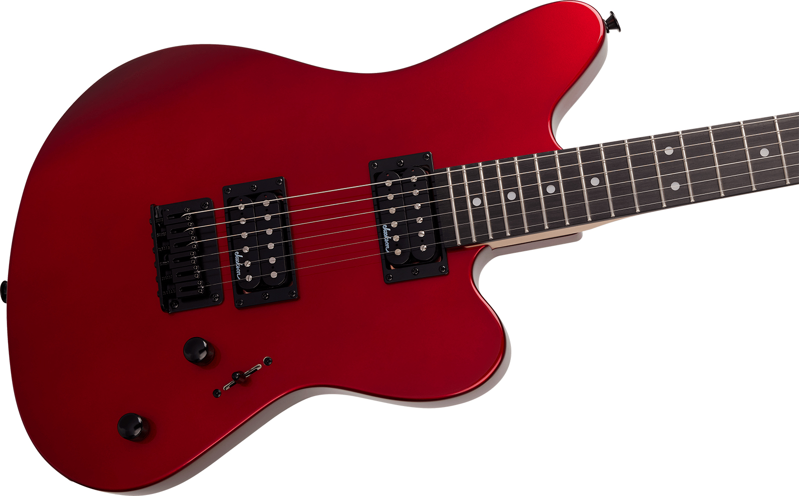 Jackson Js22 Surfcaster 2h Ht Ama - Metallic Red - Retro rock electric guitar - Variation 2