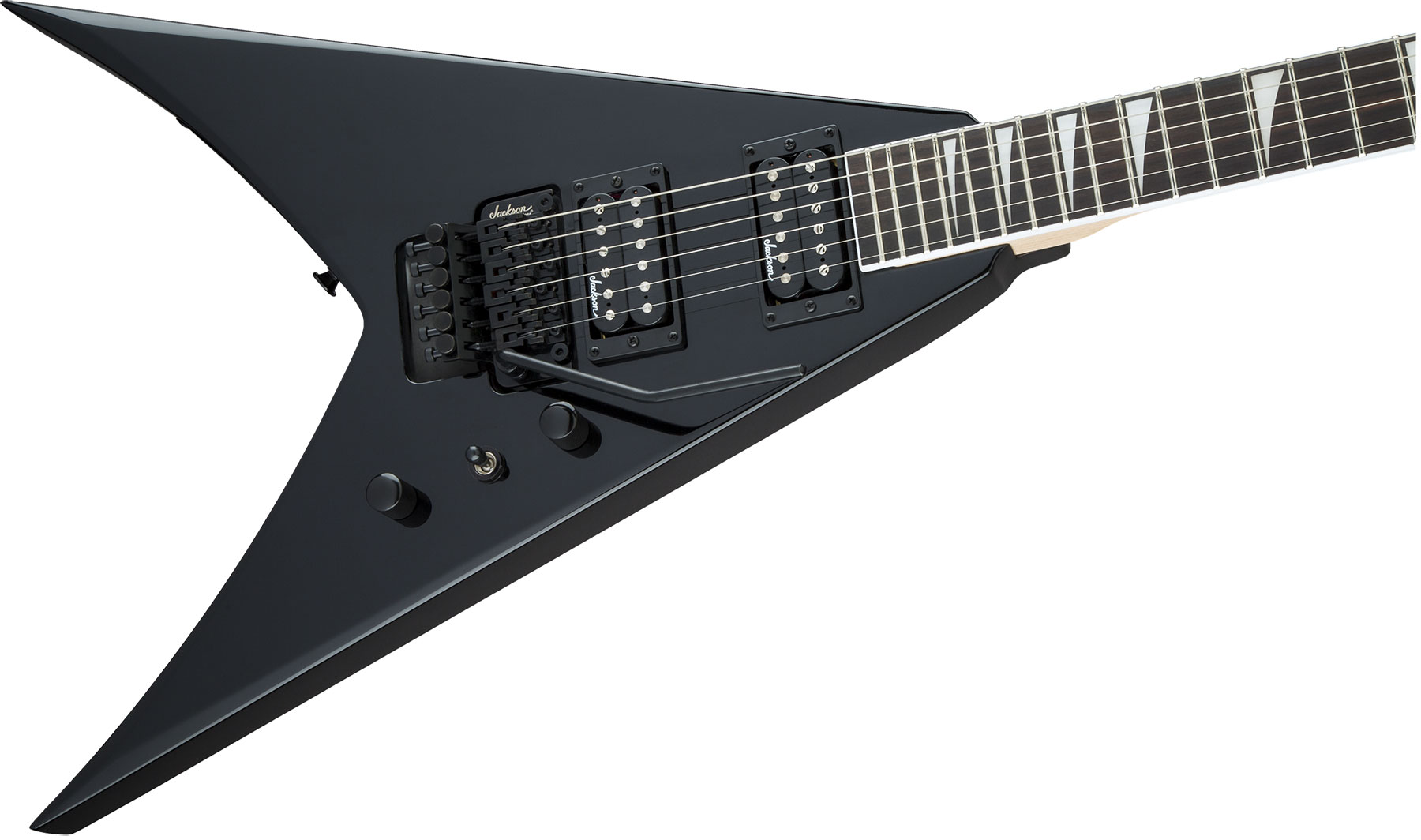 Jackson King V Js32 2h Fr Ama - Black - Metal electric guitar - Variation 2