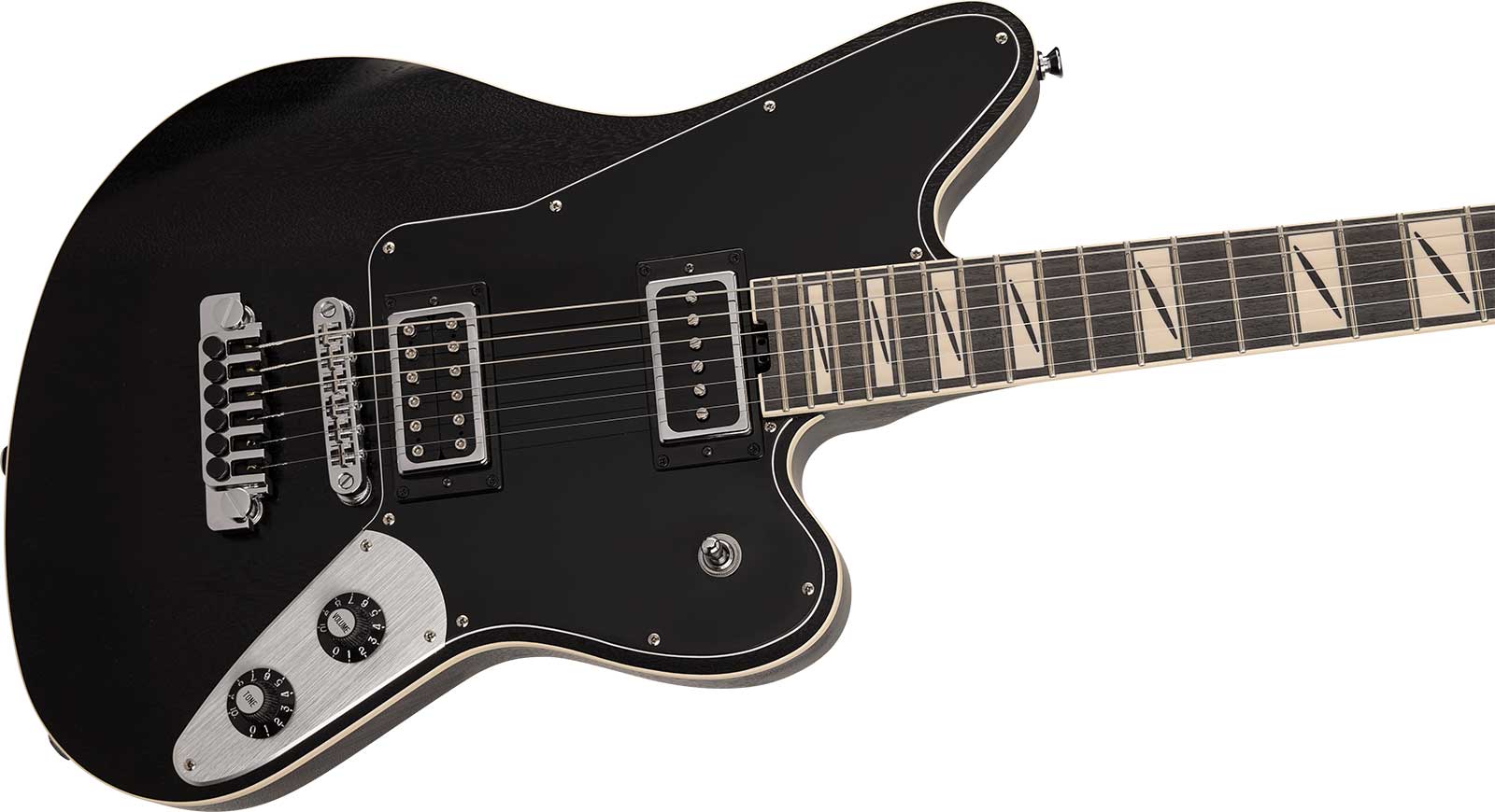 Jackson Lee Malia Lm87 Pro Signature 2h Ht Ama - Open-pore Black Semi-gloss - Retro rock electric guitar - Variation 2