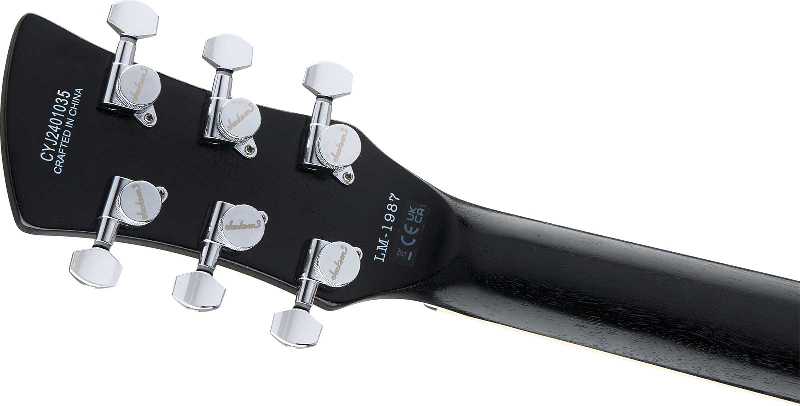 Jackson Lee Malia Lm87 Pro Signature 2h Ht Ama - Open-pore Black Semi-gloss - Retro rock electric guitar - Variation 3