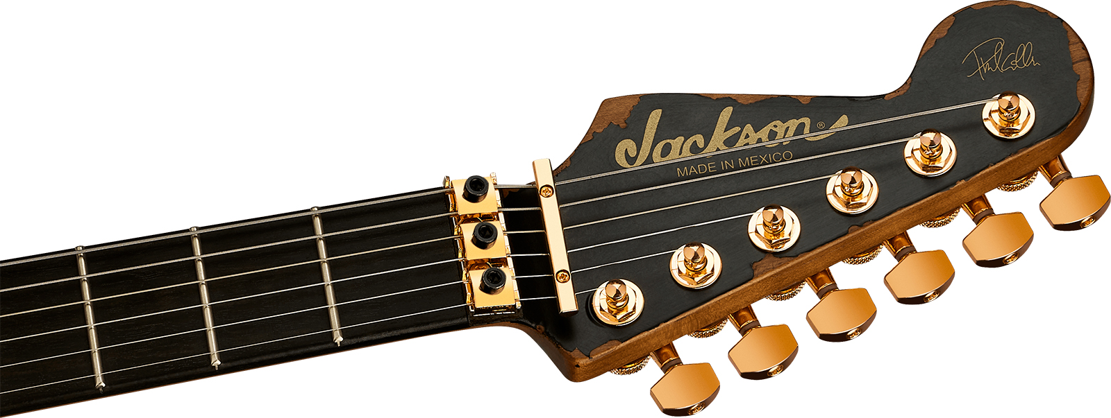 Jackson Phil Collen Pc1e Pro Mex Signature Hsh Fr Eb - Worn Black - Signature electric guitar - Variation 3