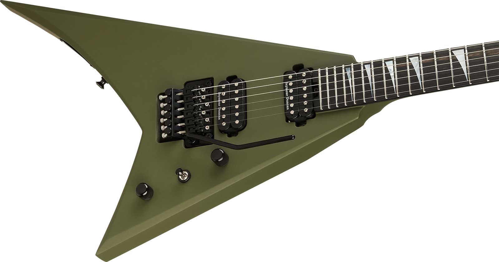 Jackson Rhoads Rr24 American 2h Seymour Duncan Fr Eb - Matte Army Drab - Metal electric guitar - Variation 2