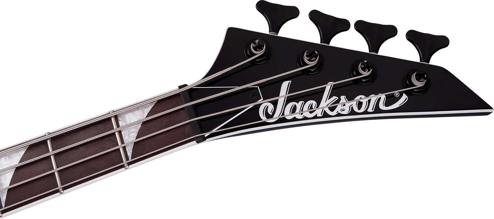 Jackson Rhoads Rrb Iv X-series Bass Active Emg Ama - Black With White Pinstripe - Solid body electric bass - Variation 3