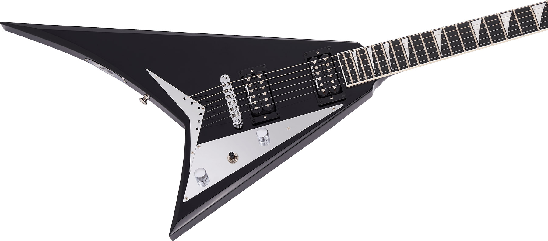Jackson Rhoads Rrt Mj Jap 2h Seymour Duncan Ht Eb - Gloss Black - Metal electric guitar - Variation 1