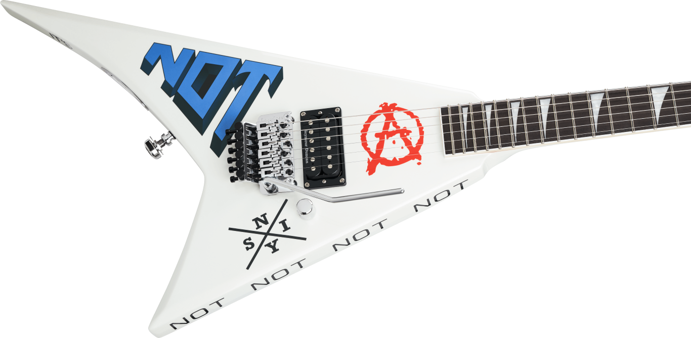 Jackson Rr-22 Legend Series Rhoads Scott Ian Signature Ltd Edition Fr 1h Eb - Pearl White - Metal electric guitar - Variation 3