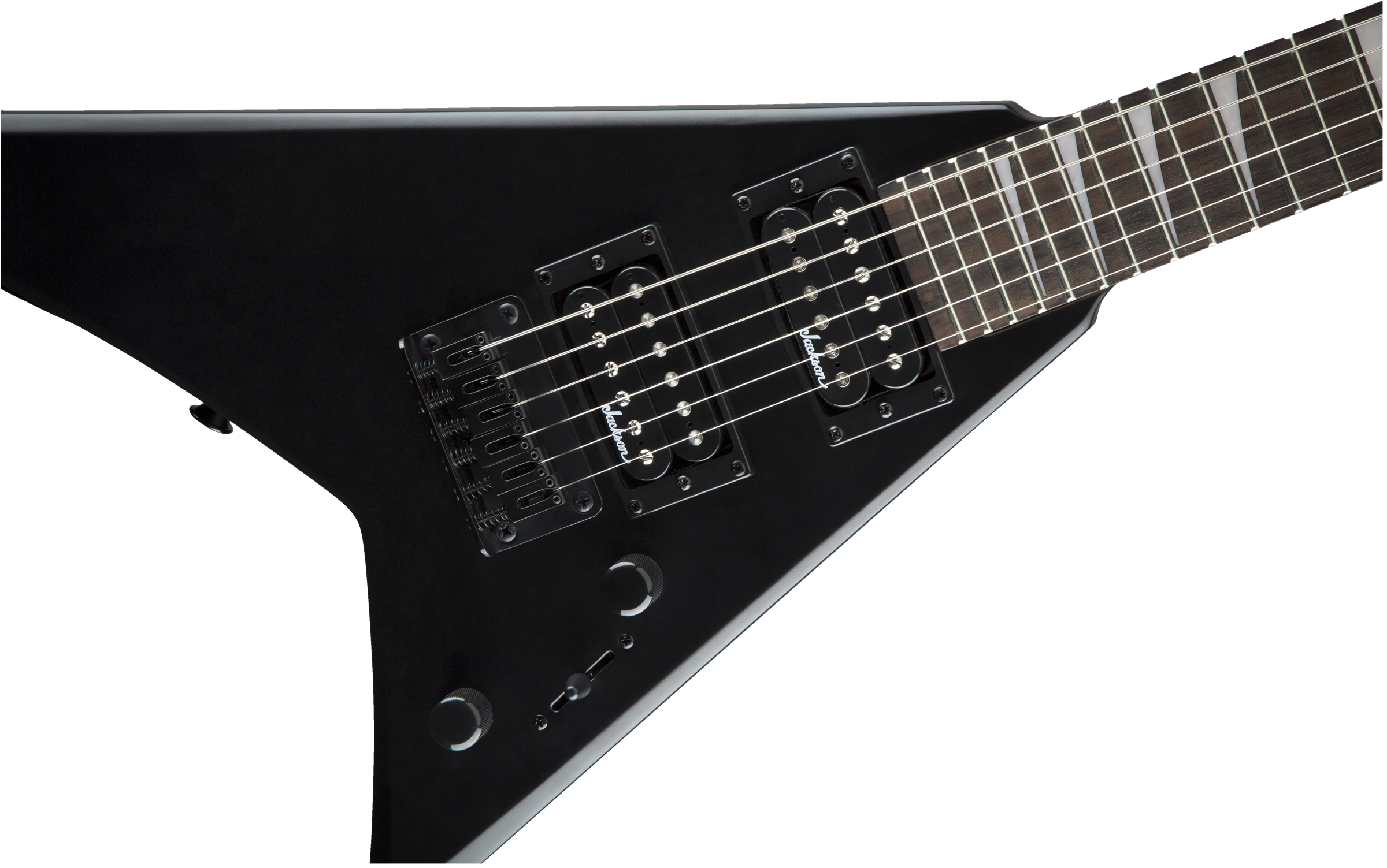Jackson Rr Minion Js1x Rhoads Diapason Court Hh Ht Ama - Satin Black - Electric guitar for kids - Variation 2