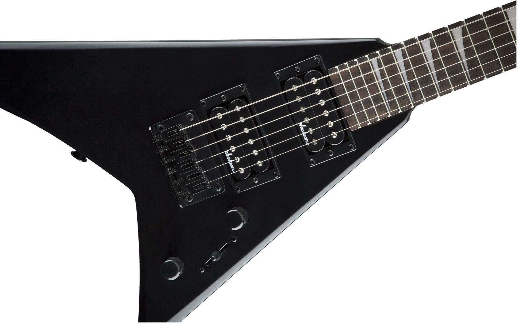 Jackson Rr Minion Js1x Rhoads Diapason Court Hh Ht Ama - Satin Black - Electric guitar for kids - Variation 3