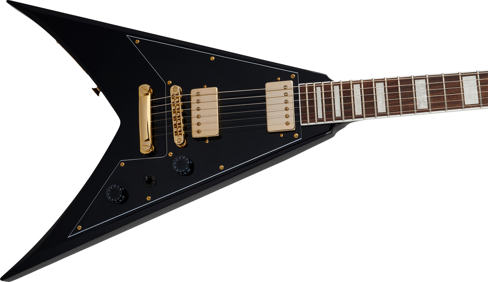 Jackson Scott Ian King V Kvxt X-series Signature 2h Ht Lau - Gloss Black - Signature electric guitar - Variation 2