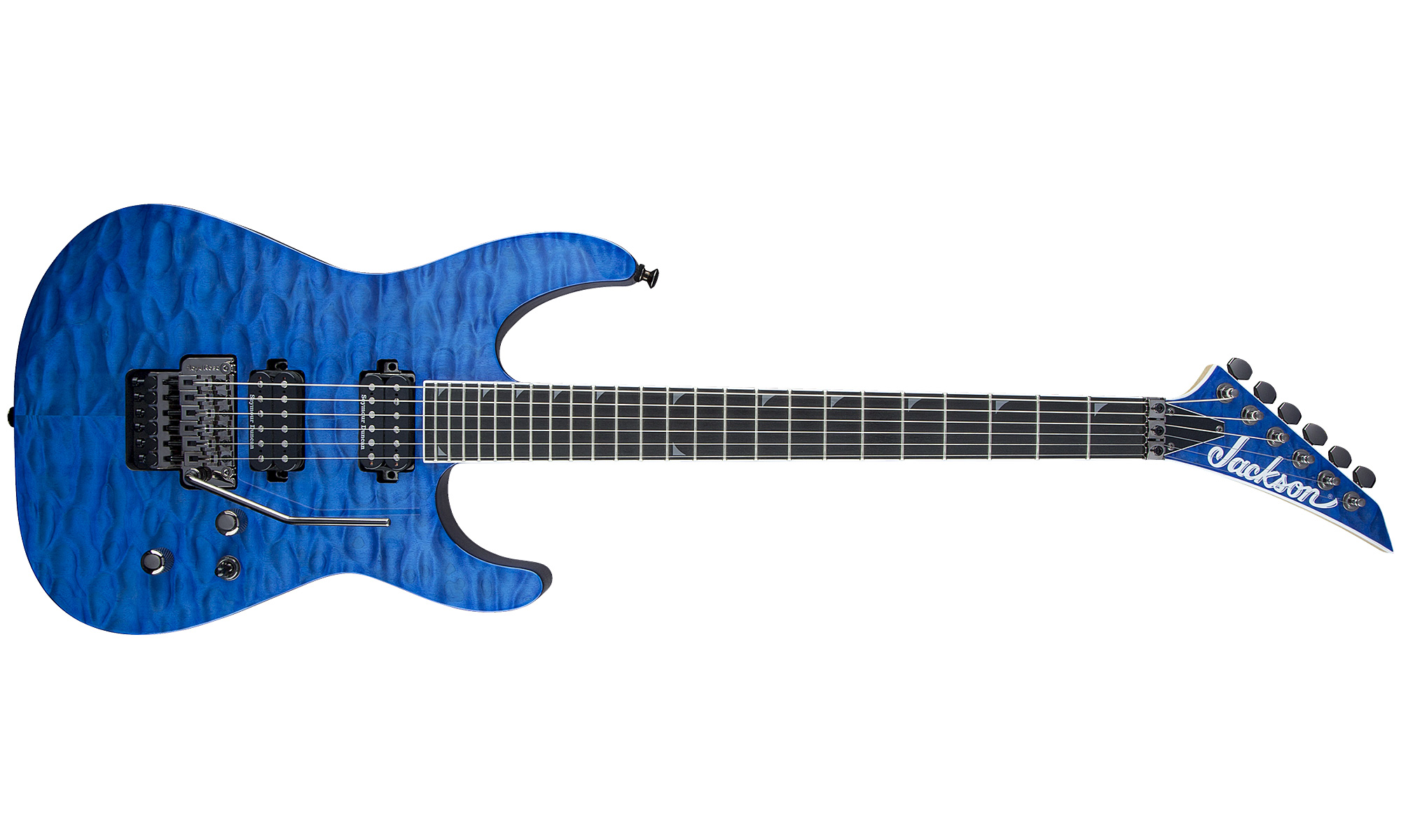 Jackson Soloist Pro Sl2q Mah Hh Seymour Duncan Fr Eb - Transparent Blue - Str shape electric guitar - Variation 1