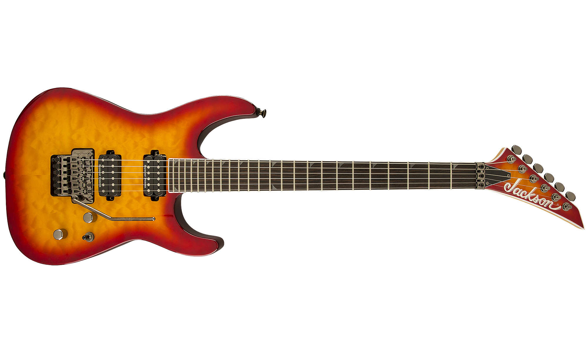 Jackson Soloist Sl2q Mah Pro Hh Seymour Duncan Fr Eb - Burnt Cherry Sunburst - Str shape electric guitar - Variation 1